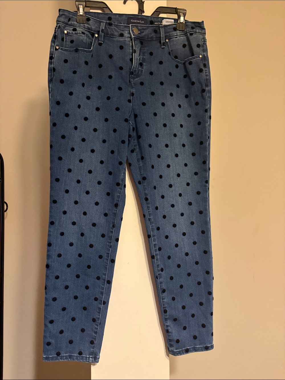 Charter Club Dark Blue Polka Dot Jeans #47